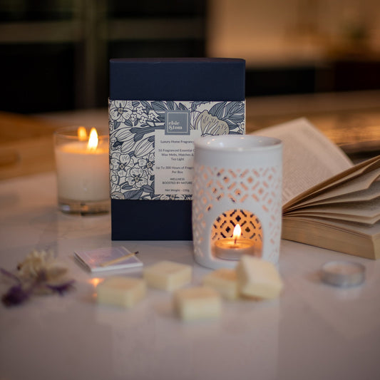 Ceramic Oil Burner and Wax Melt Gift Box image 1