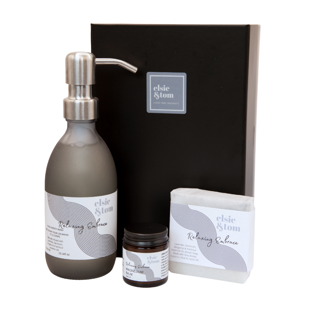 Soothing Sleep Rituals Gift Hamper - Organic Body wash, Magnesium Balm and Natural Soap | Elsie & Tom