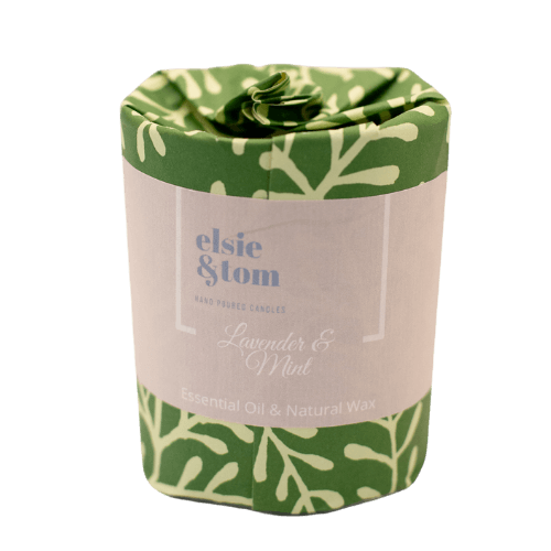 Lavender and Mint Essential Oil Scented Candle