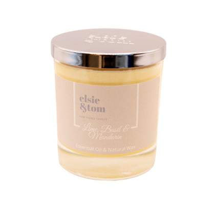 Lime, Basil and Mandarin Essential Oil Scented Candle image 5
