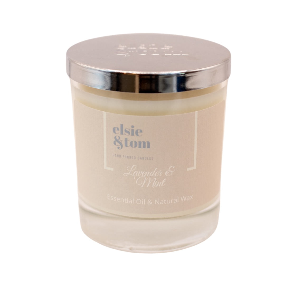 Lavender and Mint Essential Oil Scented Candle image 1