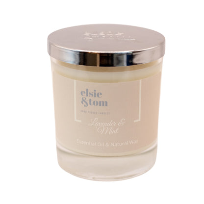 Lavender and Mint Essential Oil Scented Candle image 1