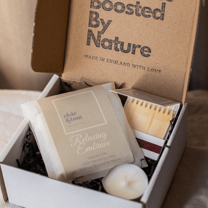 Aromatherapy Wax Melt Mini Gift Box with soya tea light and matches