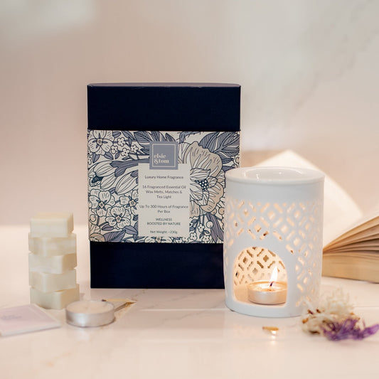 Ceramic Oil Burner and Wax Melt Gift Box Elsie and Tom