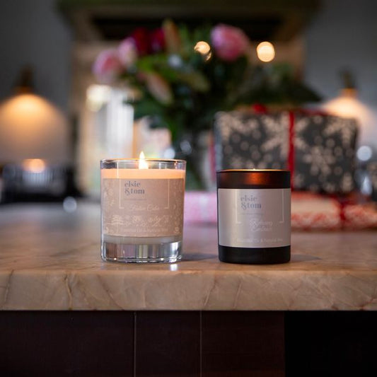 Festive Calm and Relaxing Embrace candle duo
