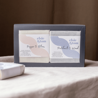Luxury Natural Hand Made Soap Duo Gift Box | Elsie & Tom