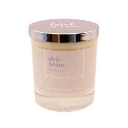 Oriental Orange Essential Oil Scented Candle 1 wick soya candle with metal lid | Elsie&Tom