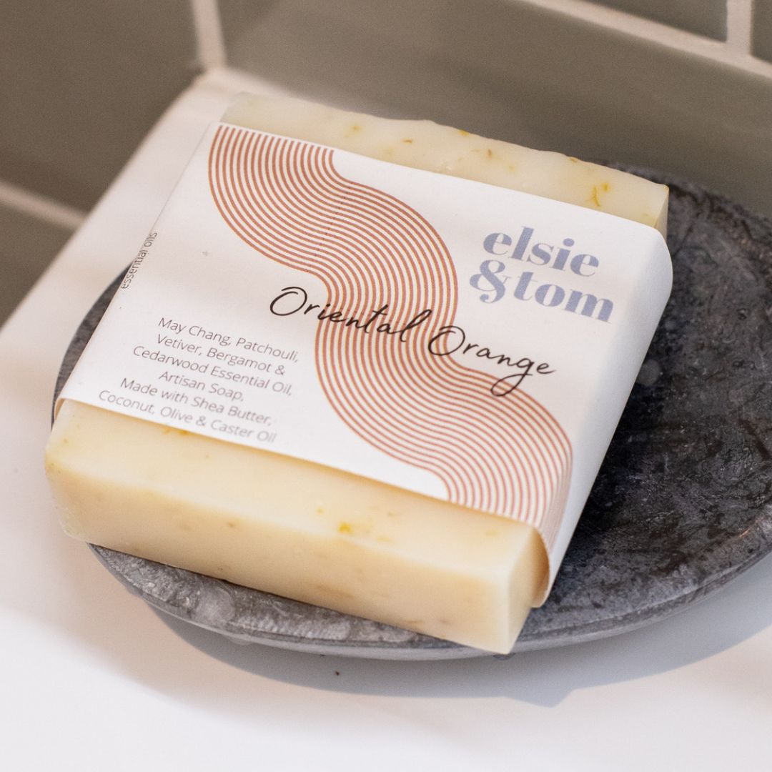 Oriental Orange Naturally Scented Shea Butter, Coconut, Olive and Caster Oil Soap | Elsie & Tom