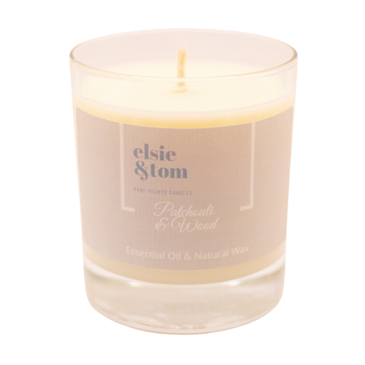 Patchouli and Wood Essential Oil Scented Candle